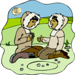 Eskimos Playing Clip Art