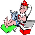 Reading Dirty Magazine Clip Art