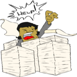 Paperwork Frustration Clip Art