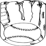 Glove & Ball 3 Clip Art