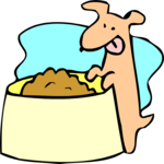 Dog & Food 04 Clip Art