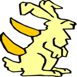 Horned Rabbit  Clip Art