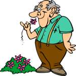 Smelling Flower 3 Clip Art