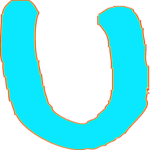 Glow Condensed U 1 Clip Art