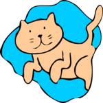 Cat Leaping 2 Clip Art