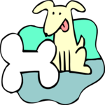 Dog with Bone 17 Clip Art