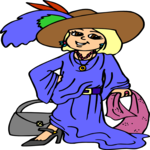 Girl Playing Dress-Up 3 Clip Art