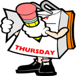 Cartoon - 5 Thursday Clip Art