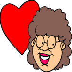 Woman & Heart Clip Art