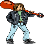 Guitarist 80 Clip Art