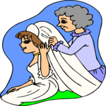 Bride Preparing Clip Art