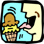 Licking Ice Cream 1 Clip Art