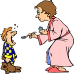 Mom Giving Medicine Clip Art