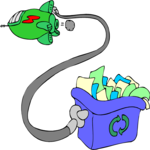 Recycling - Space Ship Clip Art