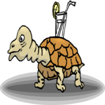 Tortoise with Lemonade Clip Art