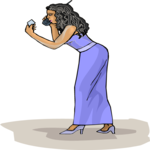 Woman Talking on Phone 5 Clip Art