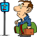 Man with Luggage 13 Clip Art