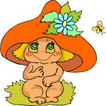 Mushroom Baby Clip Art