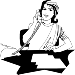 Talking on Phone 01 Clip Art