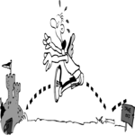 T & F - Long Jump 01 Clip Art