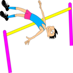 T & F - High Jump 01 Clip Art