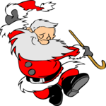 Santa Clicking Heels Clip Art