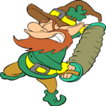 Leprechaun with Accordion 3 Clip Art