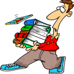 Carrying Books 1 Clip Art