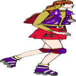 Girl Walking 4 Clip Art