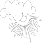 Sun & Clouds 10 Clip Art