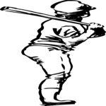 Baseball - Batter 04 Clip Art