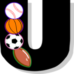 Sporty U Clip Art