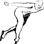 Speed Skating 1 Clip Art