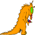 Space Alien - Dino Clip Art