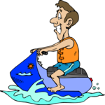 Jet Skiing 14 Clip Art