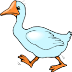 Goose Walking 2 Clip Art