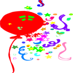 Balloon & Confetti 3 Clip Art