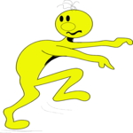 Yellow Dude Running Clip Art
