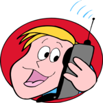 Talking on Phone 2 Clip Art