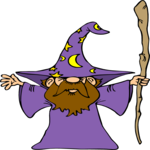 Wizard with Staff 1 Clip Art