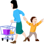 Grocery Shopping 2 Clip Art
