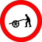 Handcart Crossing Clip Art