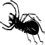 Antique Style Crawling Insect 1 Clip Art