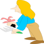 Woman Gardening 2 Clip Art