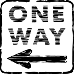 One Way 3 Clip Art