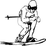 Skier 1 Clip Art