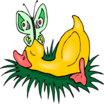 Duck & Butterfly Clip Art