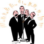 Singers - Quartet 2 Clip Art