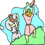 Jephthah & Daughter Clip Art