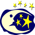 Moon & Stars 04 Clip Art